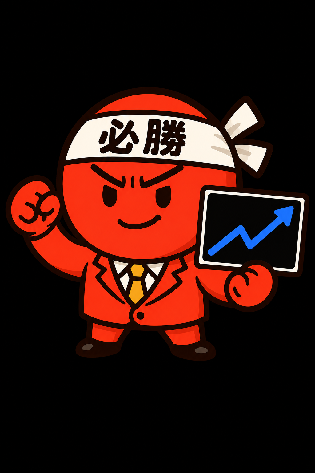 チャートを手にした勝ちまセンカのキャラクター